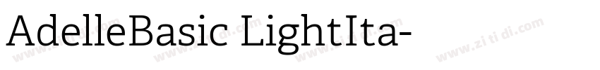 AdelleBasic LightIta字体转换